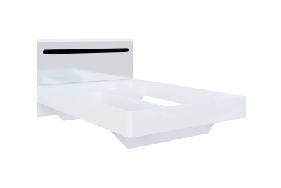 Легло Бианко NEW 140 - бял гланц / черно - hop-mebeli.com Легло Бианко NEW 140 - бял гланц / черно