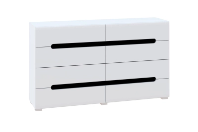 Скрин Бианко NEW 4Ш+4Ш - бял гланц / черно - hop-mebeli.com Скрин Бианко NEW 4Ш+4Ш - бял гланц / черно