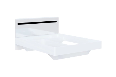 Спалня Бианко NEW 160 - бял гланц / черно - hop-mebeli.com Спалня Бианко NEW 160 - бял гланц / черно