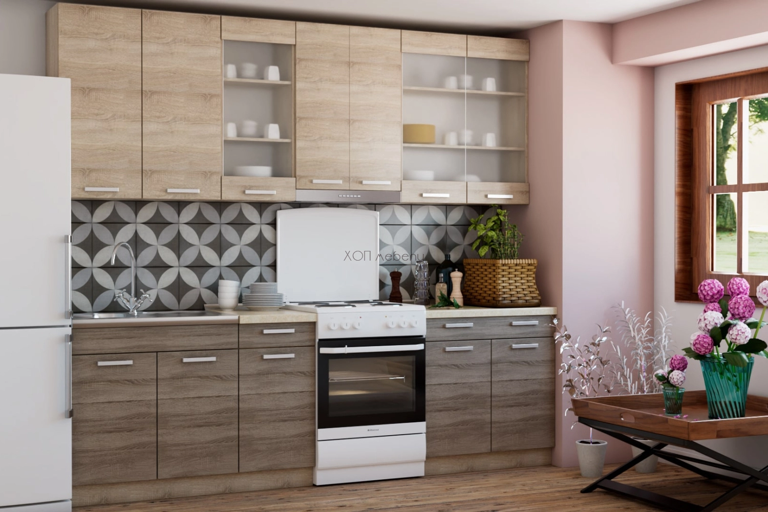 Кухня Марта сонома/трюфел h920 - 2,6 м. ID 20676 - hop-mebeli.com - 1 Кухня Марта сонома/трюфел h920 - 2,6 м. ID 20676 - 1