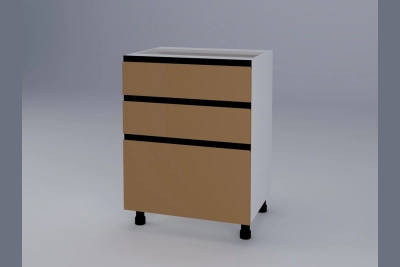 Шкаф с три чекмеджета Тина H60 3Ш(2+1) карамел