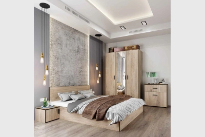 Спален комплект Сити 7056 с матрак - сонома арвен 629